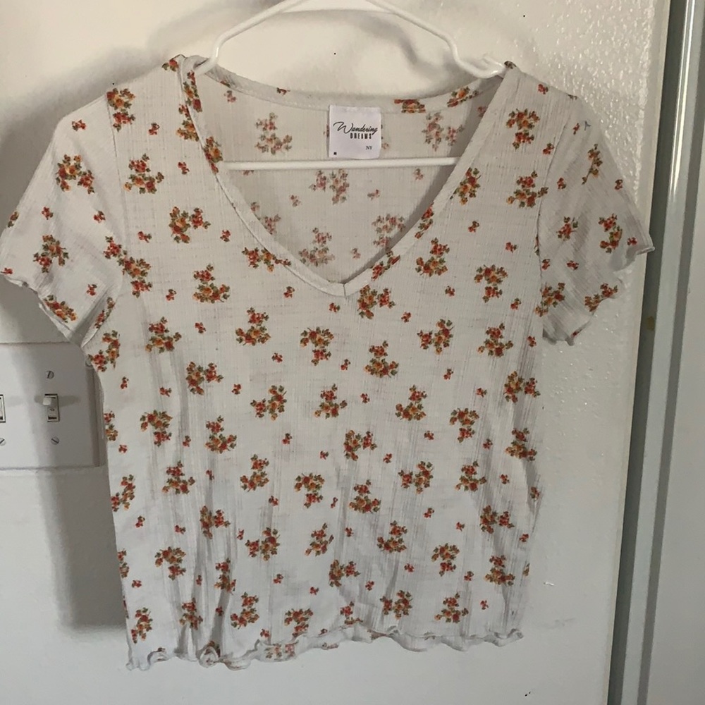 Wandering Dreams NY white floral print shirt